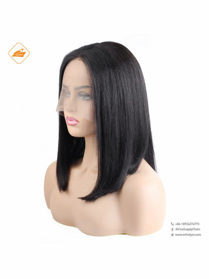 Straight Short Bob 13x4 Lace Front Human Hair Wig