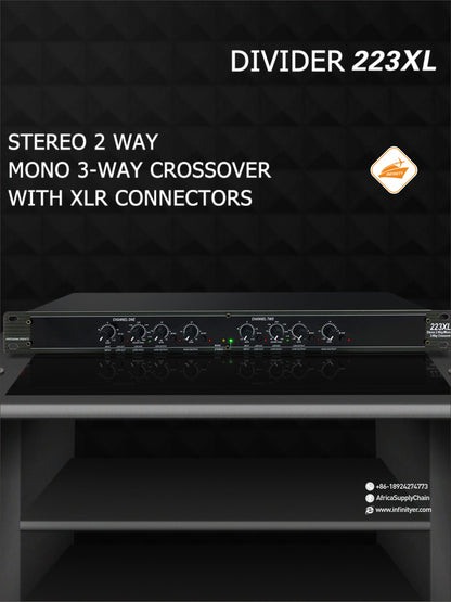 223XL professional audio equipment stereo 2-way crossover for bar stage tuning