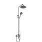 Large Thin Shower Head Sliding Rail Round 3 Functions Shower Bath Set