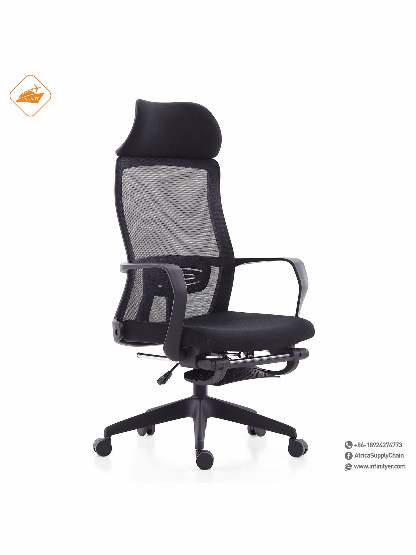 Mesh office chair with wheels