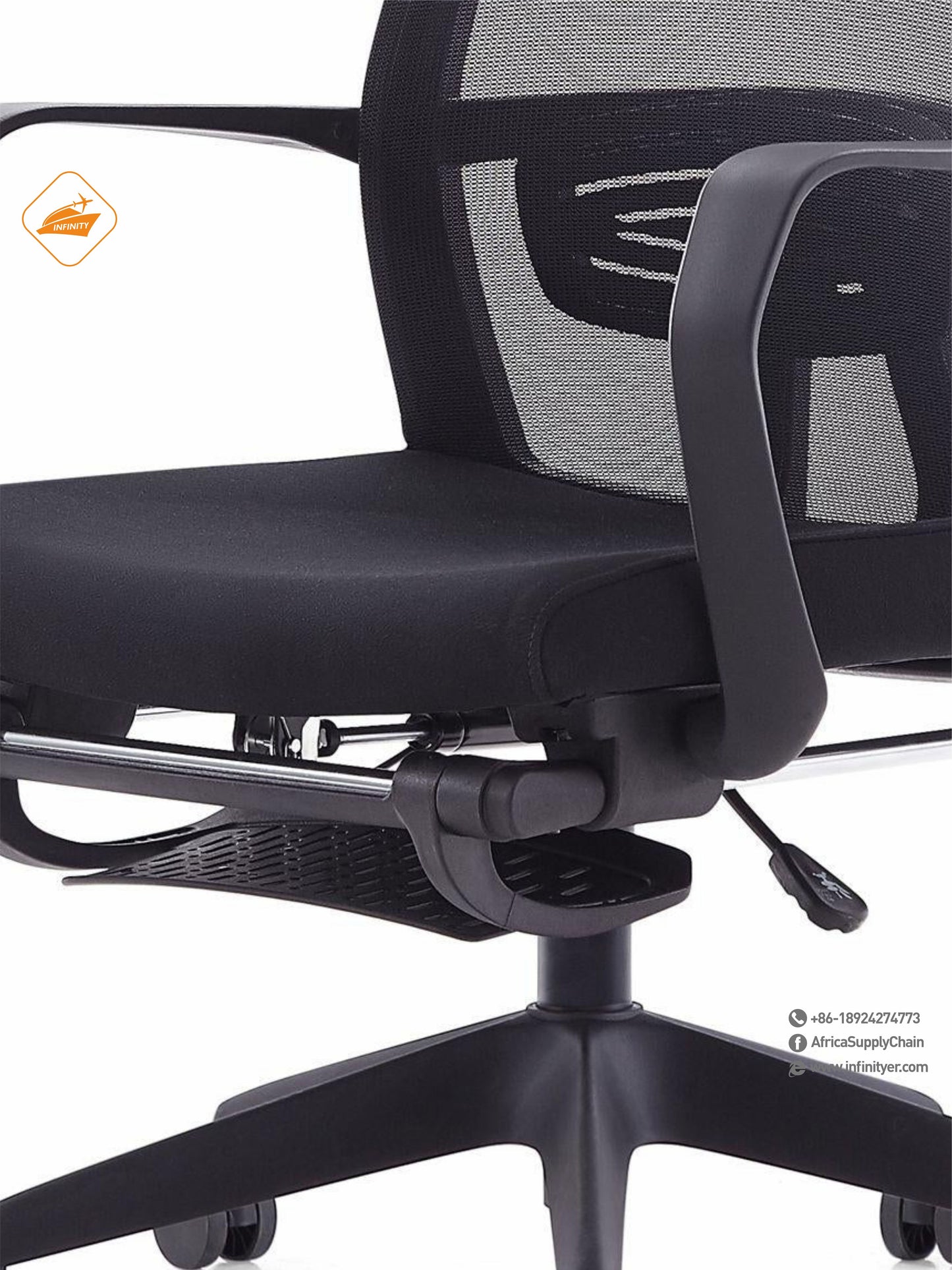 Mesh office chair with wheels