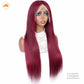 lace wig 13*4  新款色发 99J# 直条