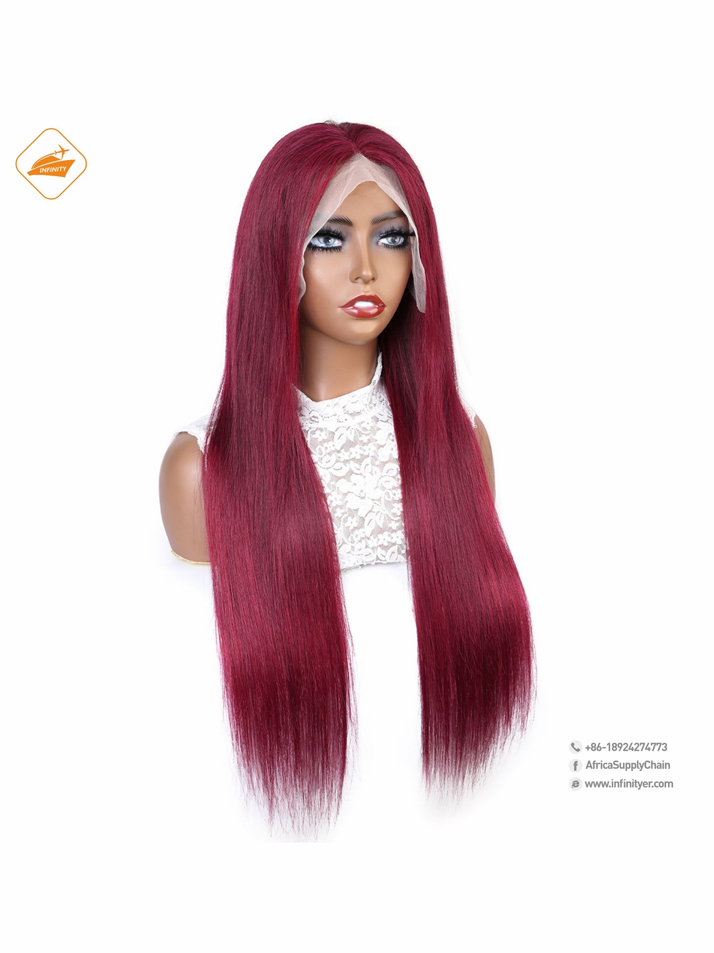 lace wig 13*4  新款色发 99J# 直条