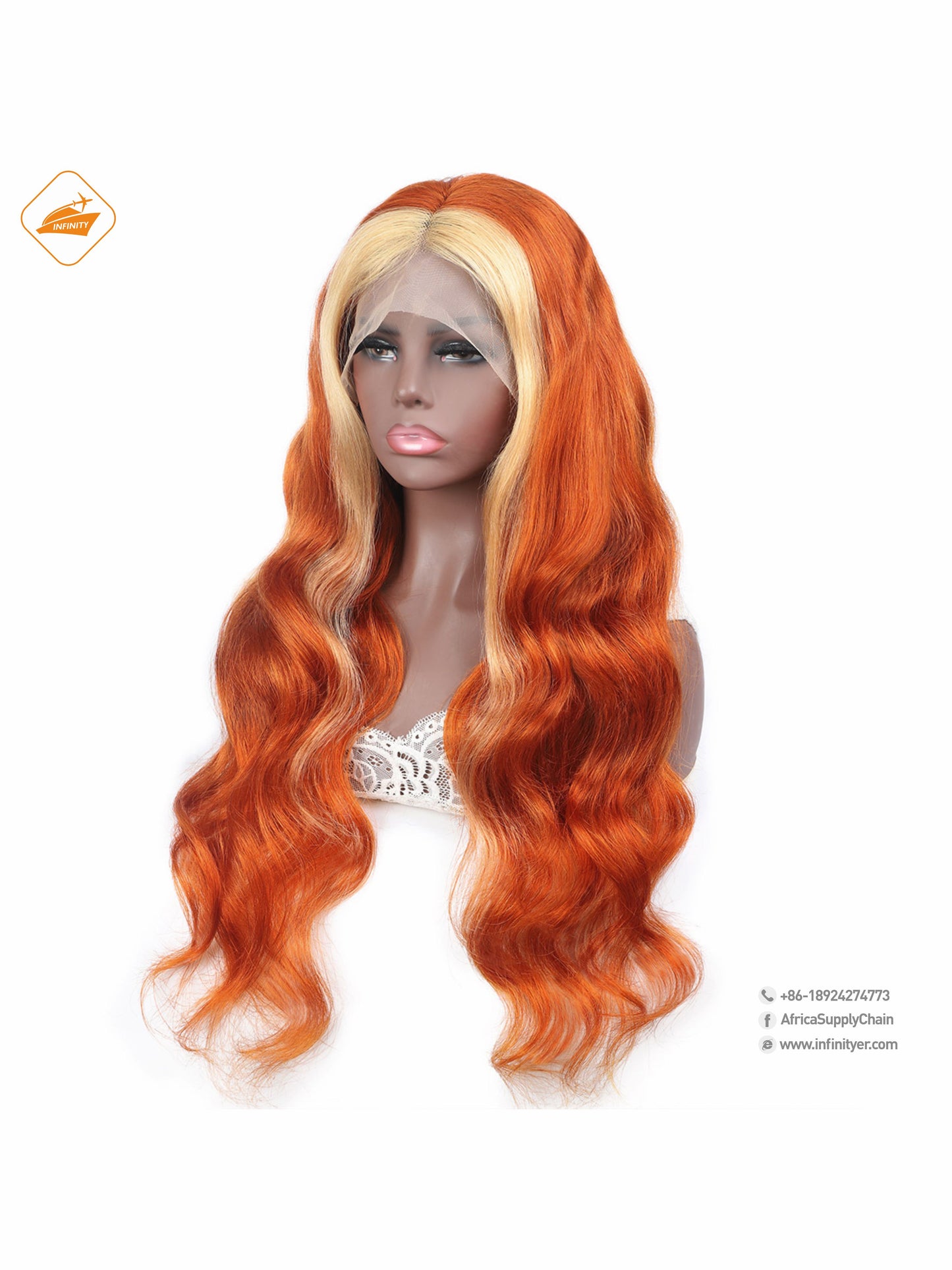 lace wig 13*4  新款色发 Ginger挑染613-body