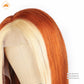 lace wig 13*4  新款色发 ginger挑染613-直条