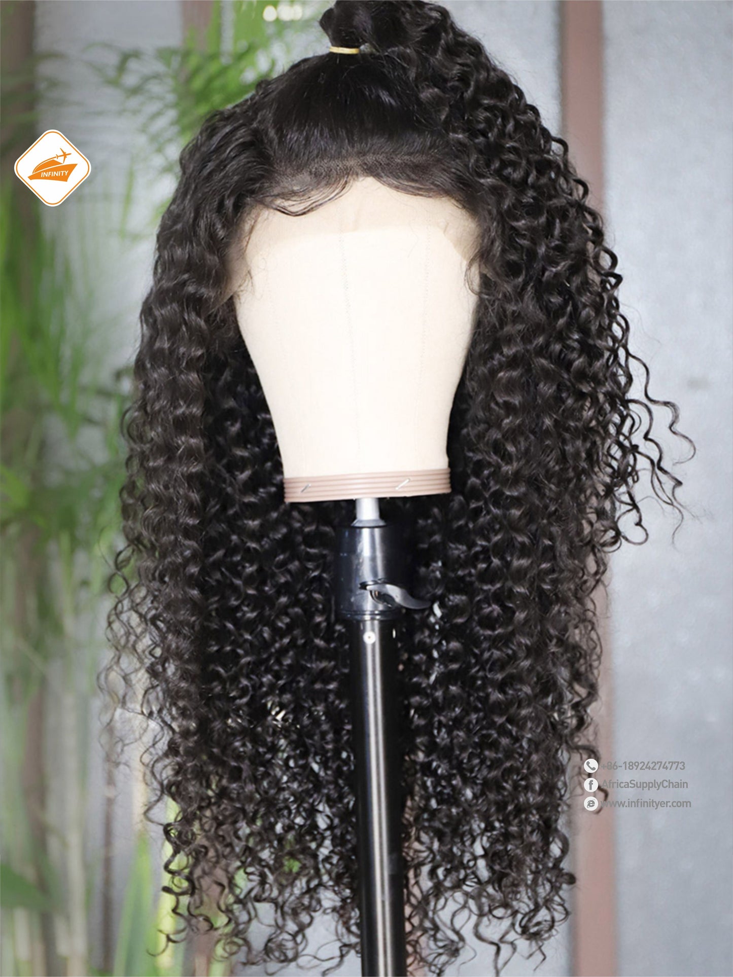 lace wig 13*4  自然色  curly