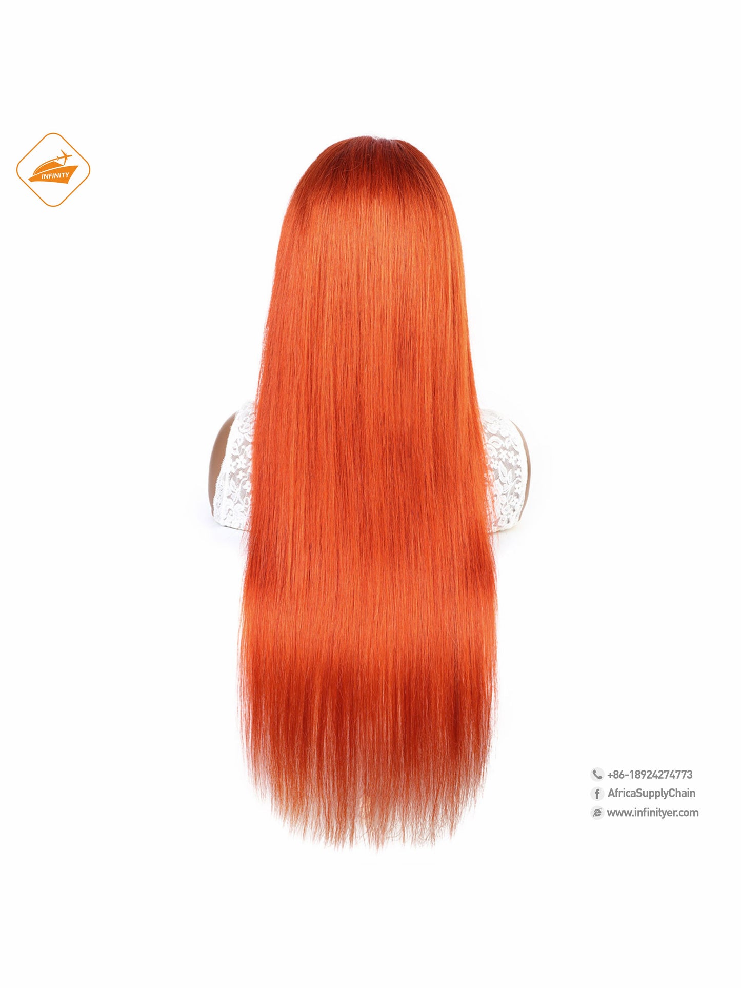 lace wig 13*4  新款色发Ginger直条-350