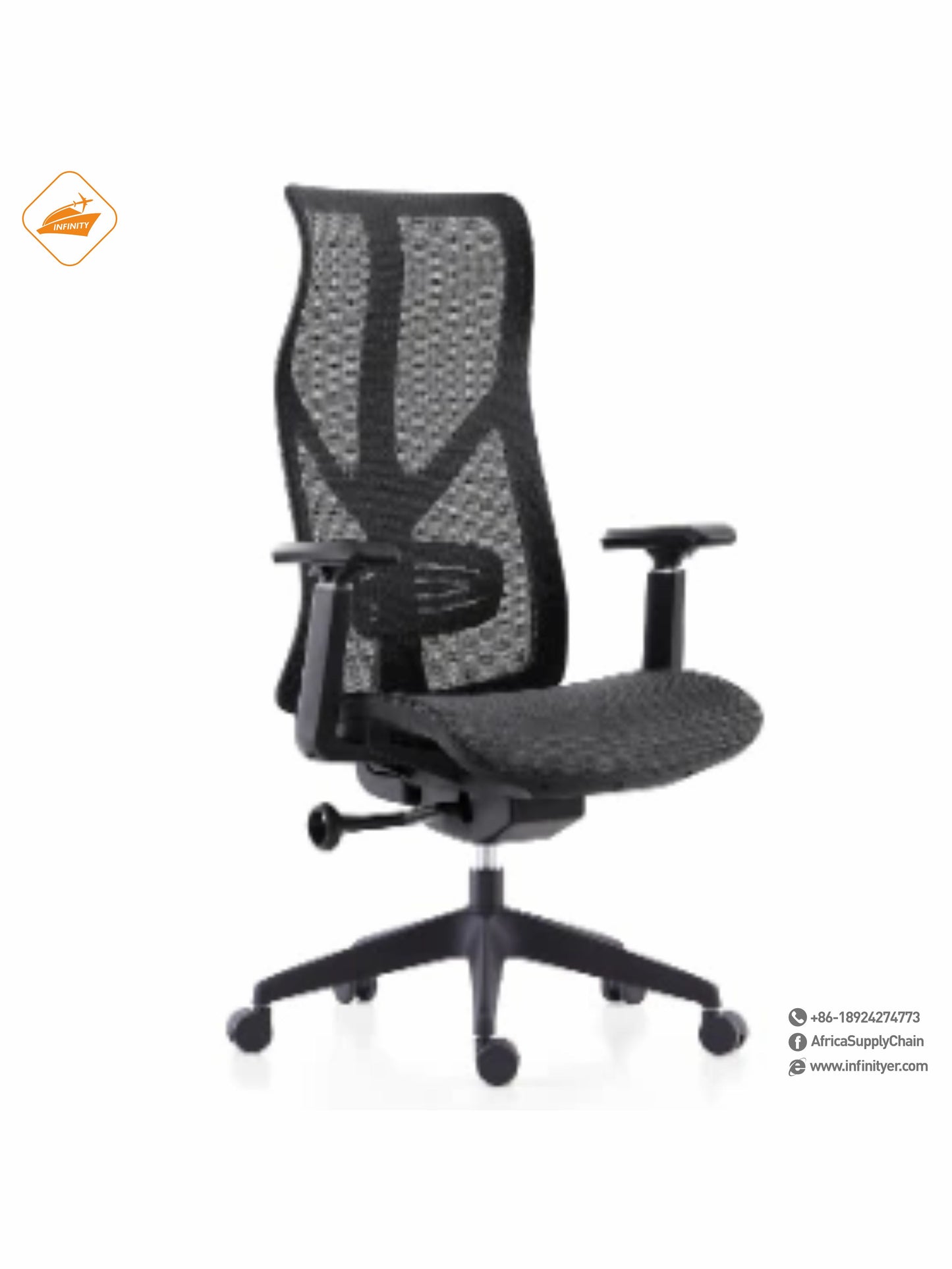 Mesh office chair with wheels