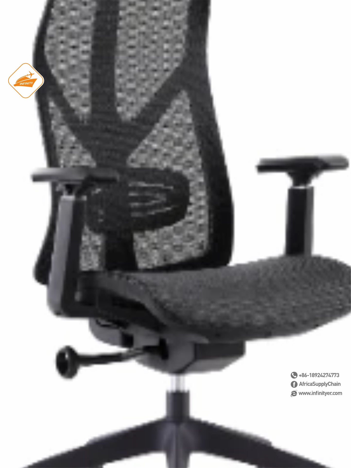 Mesh office chair with wheels