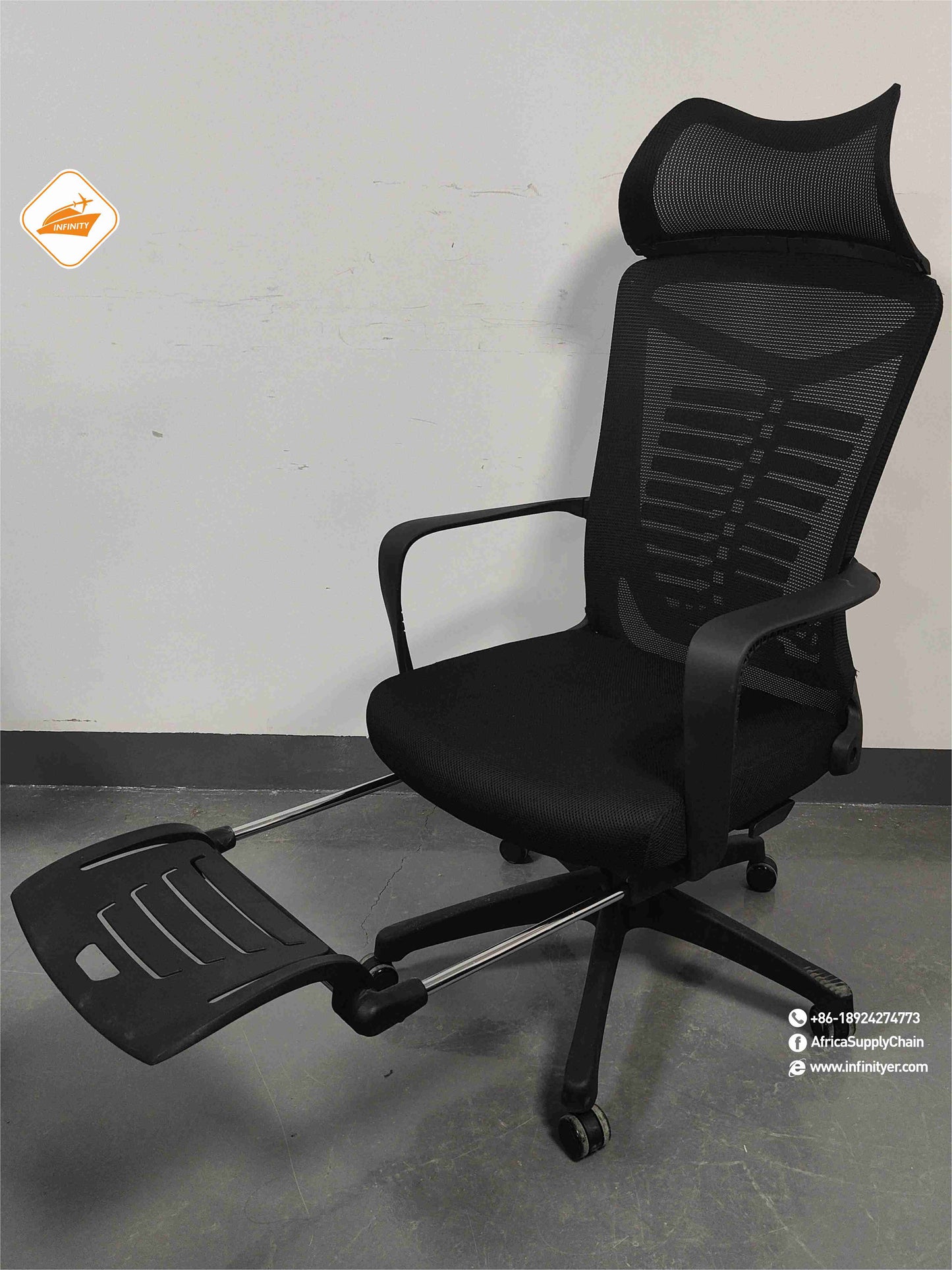 Mesh office chair with wheels