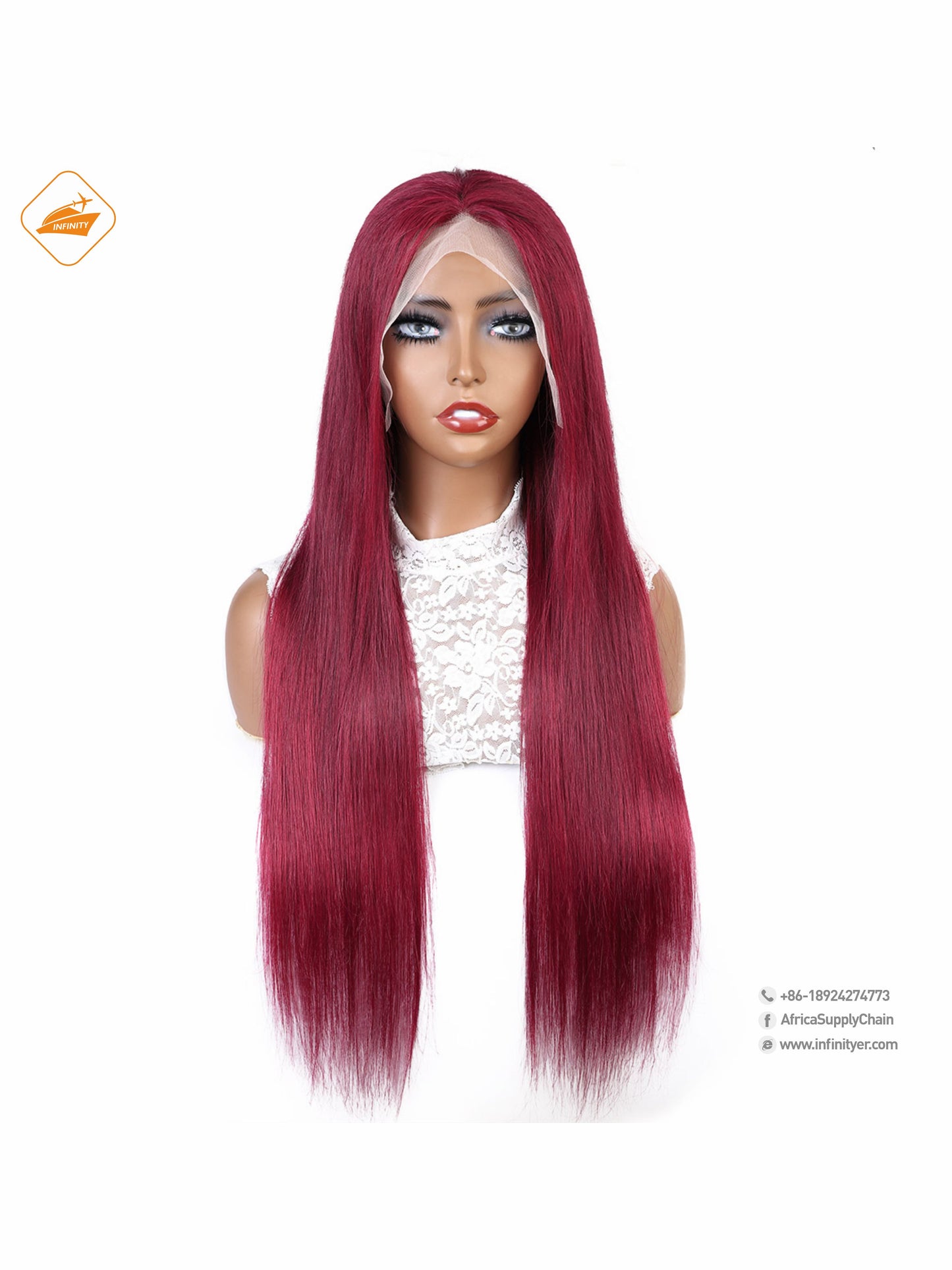 lace wig 13*4  新款色发 99J# 直条