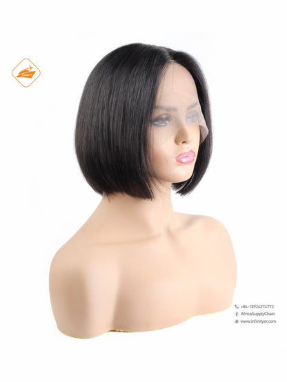 Straight Short Bob 13x4 Lace Front Human Hair Wig