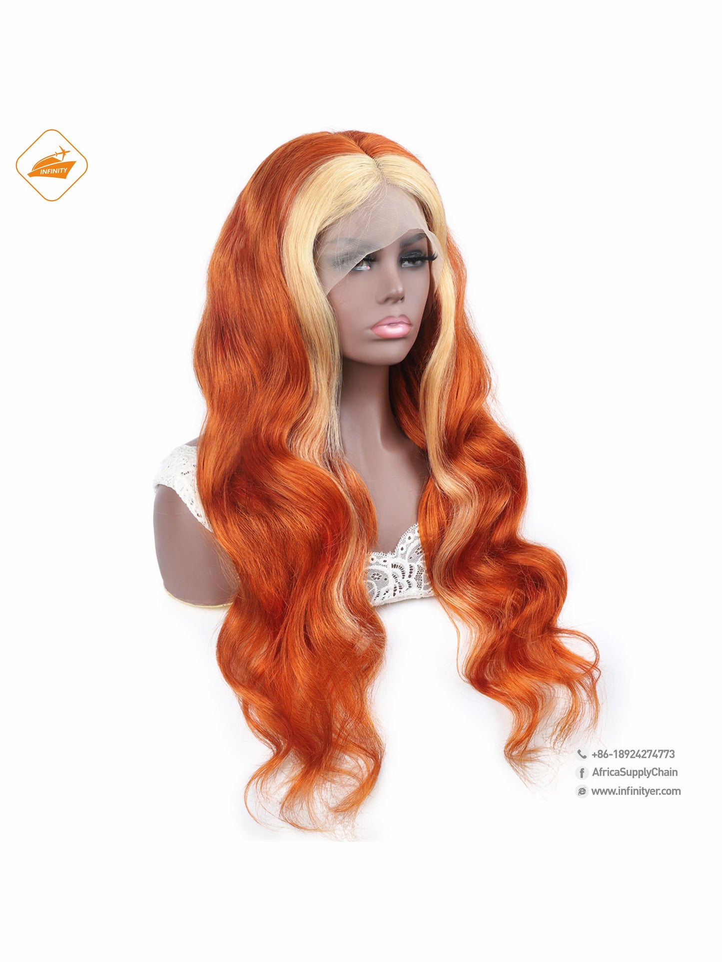 lace wig 13*4  新款色发 Ginger挑染613-body