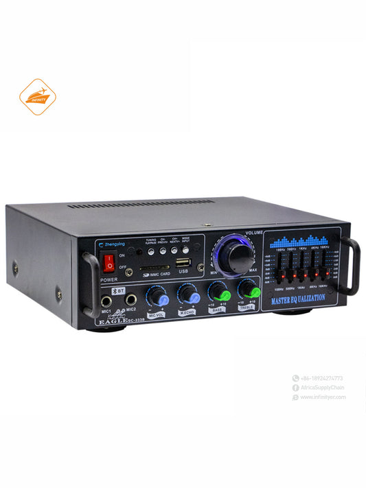 High power Bluetooth power player U disk card radio audio amplifier K song power amplifier public address system