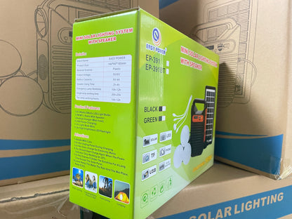 Portable Power Station Mini Portable Solar Lighting with Solar Panel Emergency Backup Power Camping