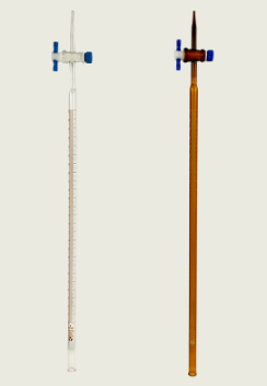 Laboratory Glass A Pipette Burette With PTFE Straight Stopcock