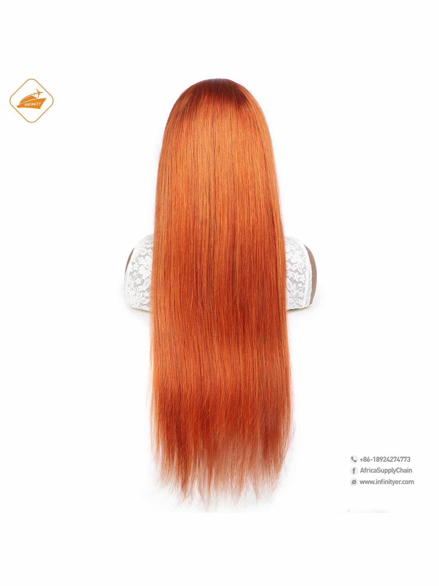 lace wig 13*4  新款色发 ginger挑染613-直条