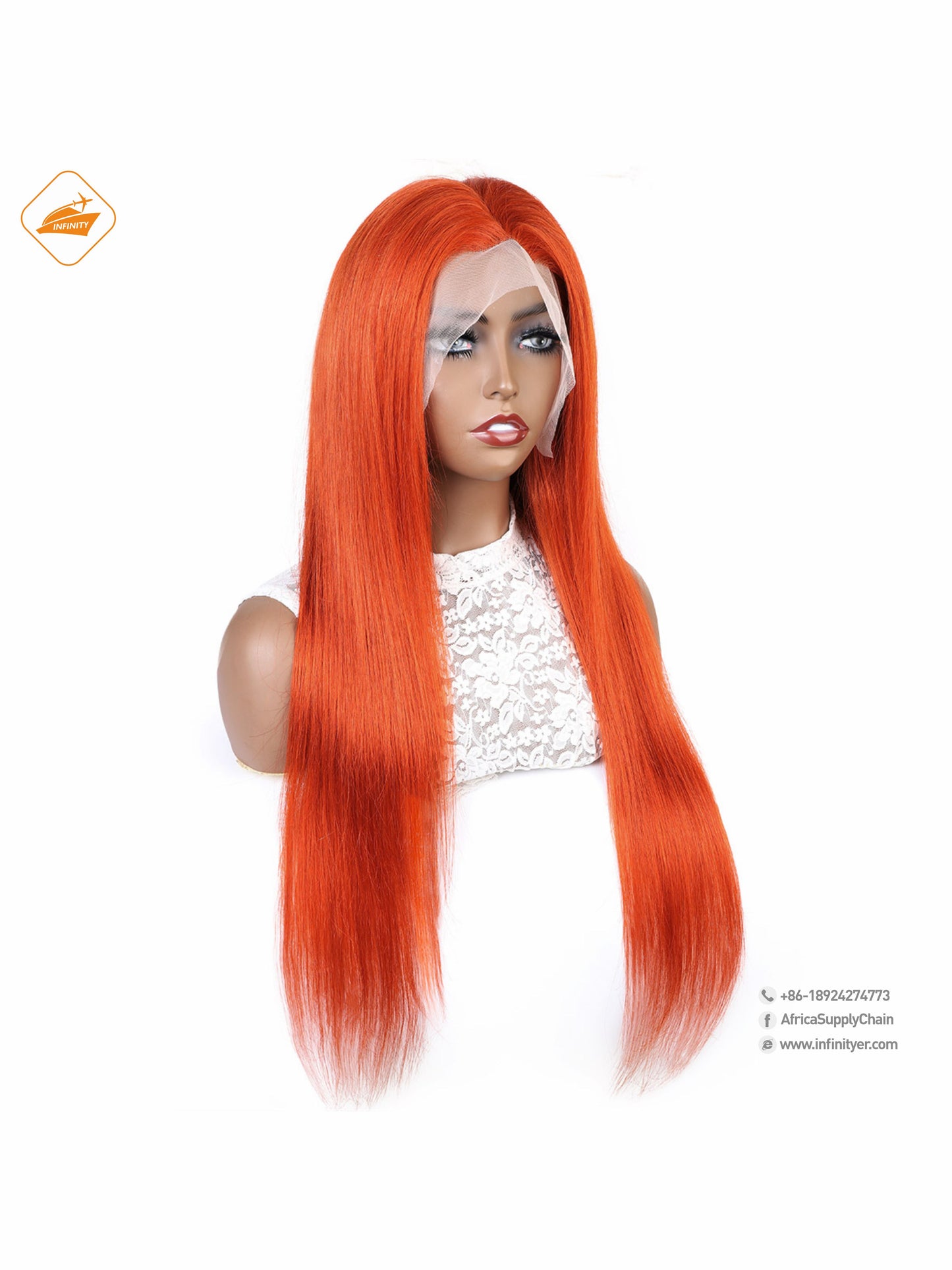 lace wig 13*4  新款色发Ginger直条-350