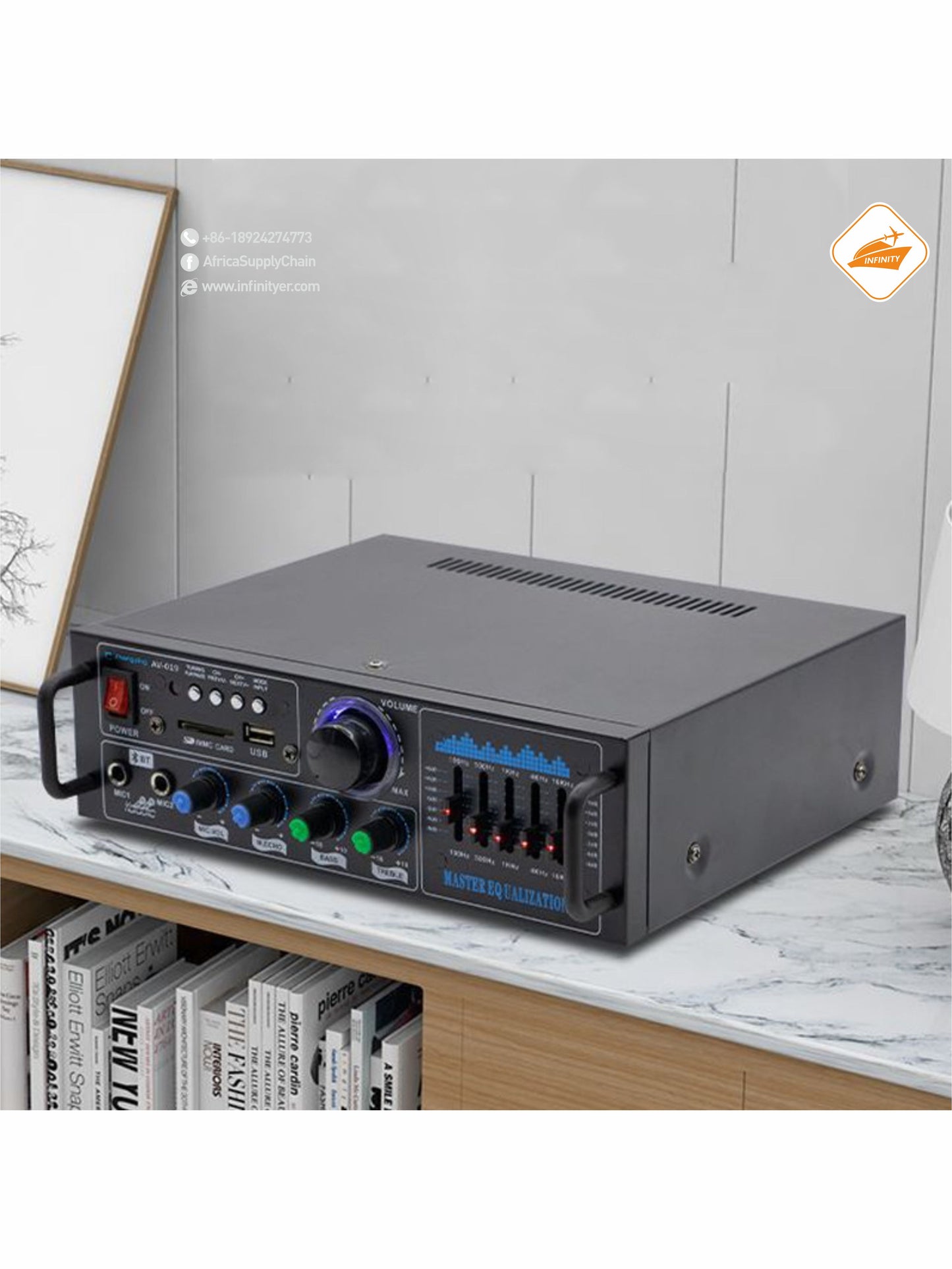 High power Bluetooth power player U disk card radio audio amplifier K song power amplifier public address system