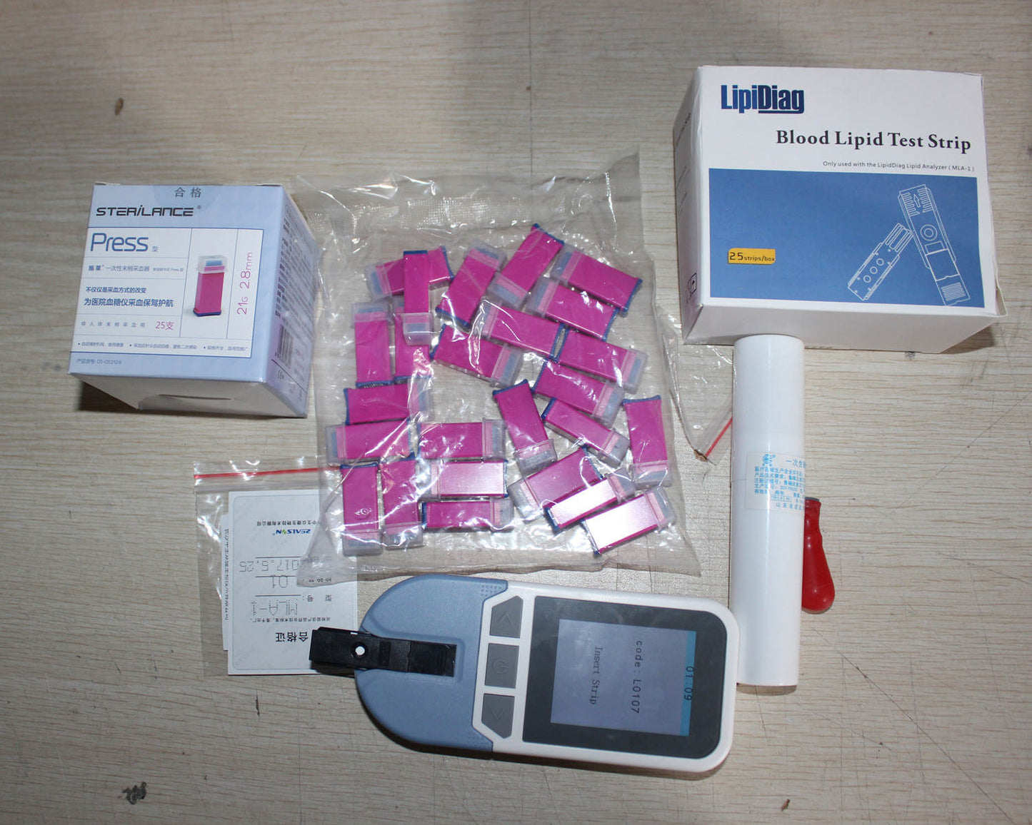 Lipid Test 4in1 Strip (TC+HCL+TG+LDL) Lipid Panel Analyzer