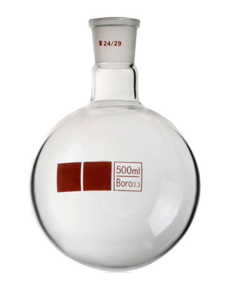 50-100-1000ml  Lab Glassware Boro 3.3 Glass Single Joints Round Bottom Flask
