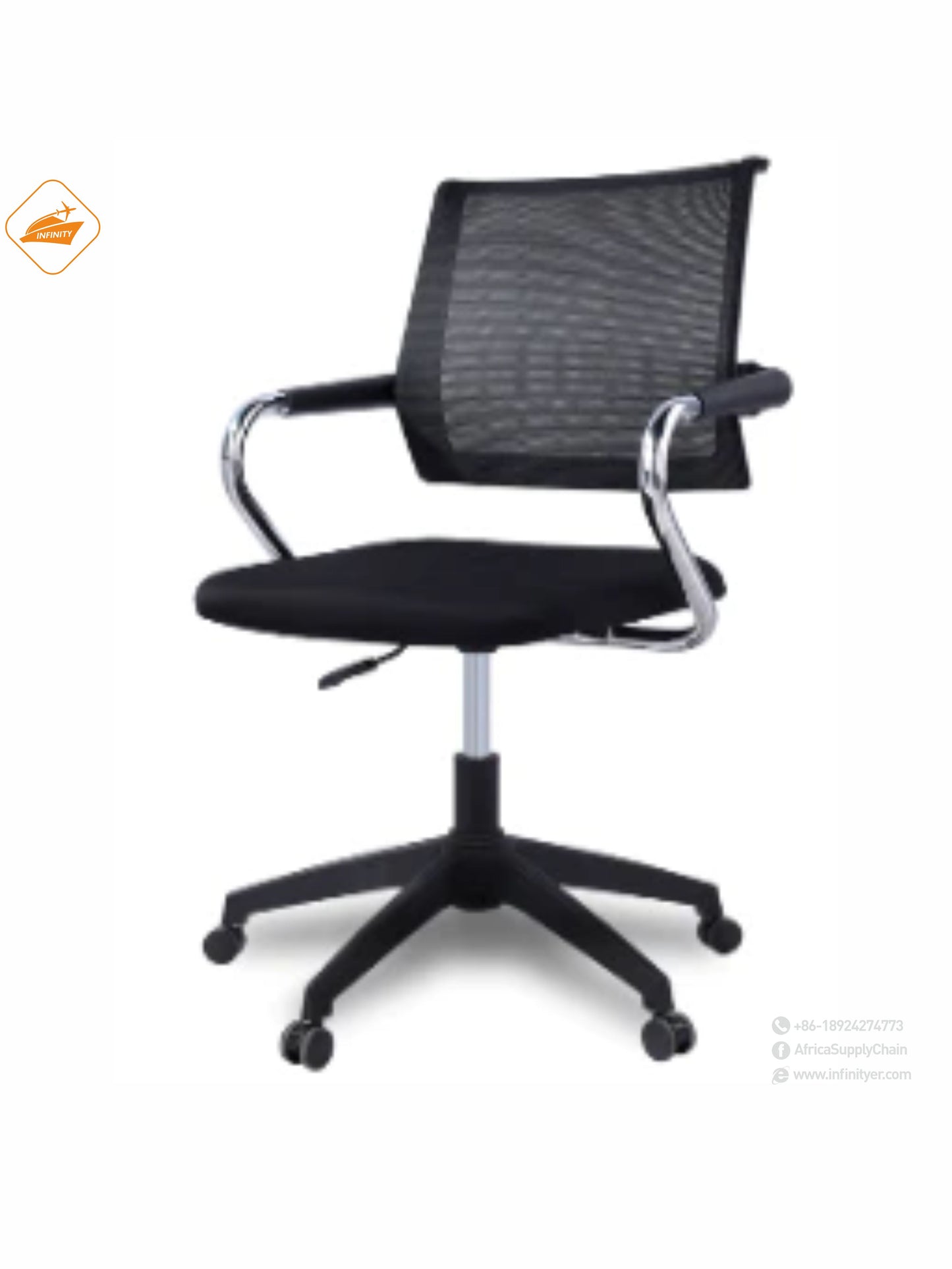 Mesh office chair with wheels