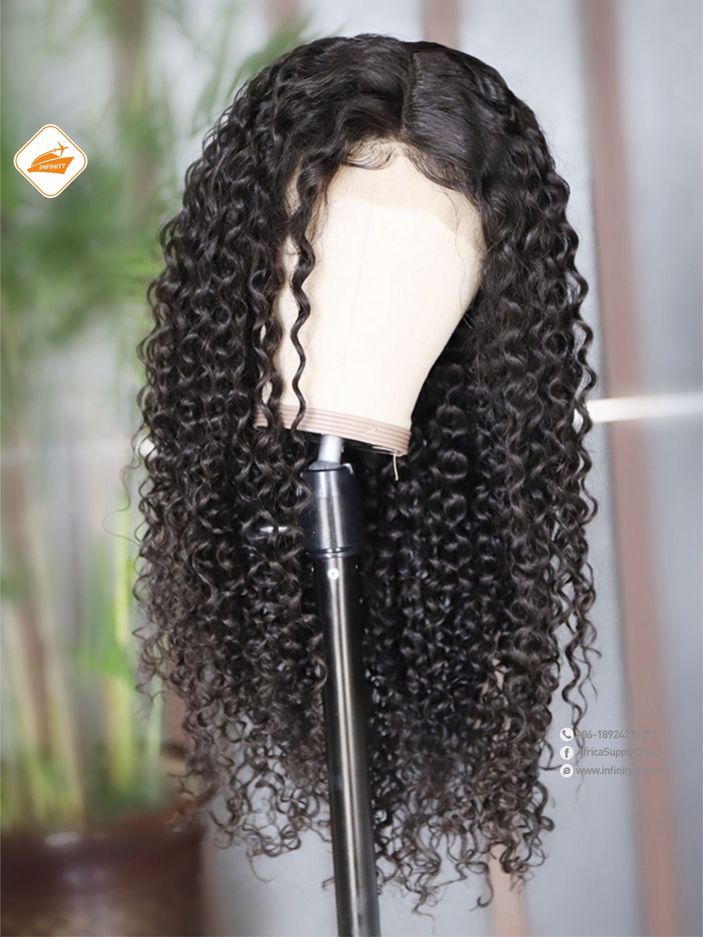 lace wig 13*4  自然色  curly