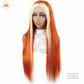 lace wig 13*4  新款色发 ginger挑染613-直条