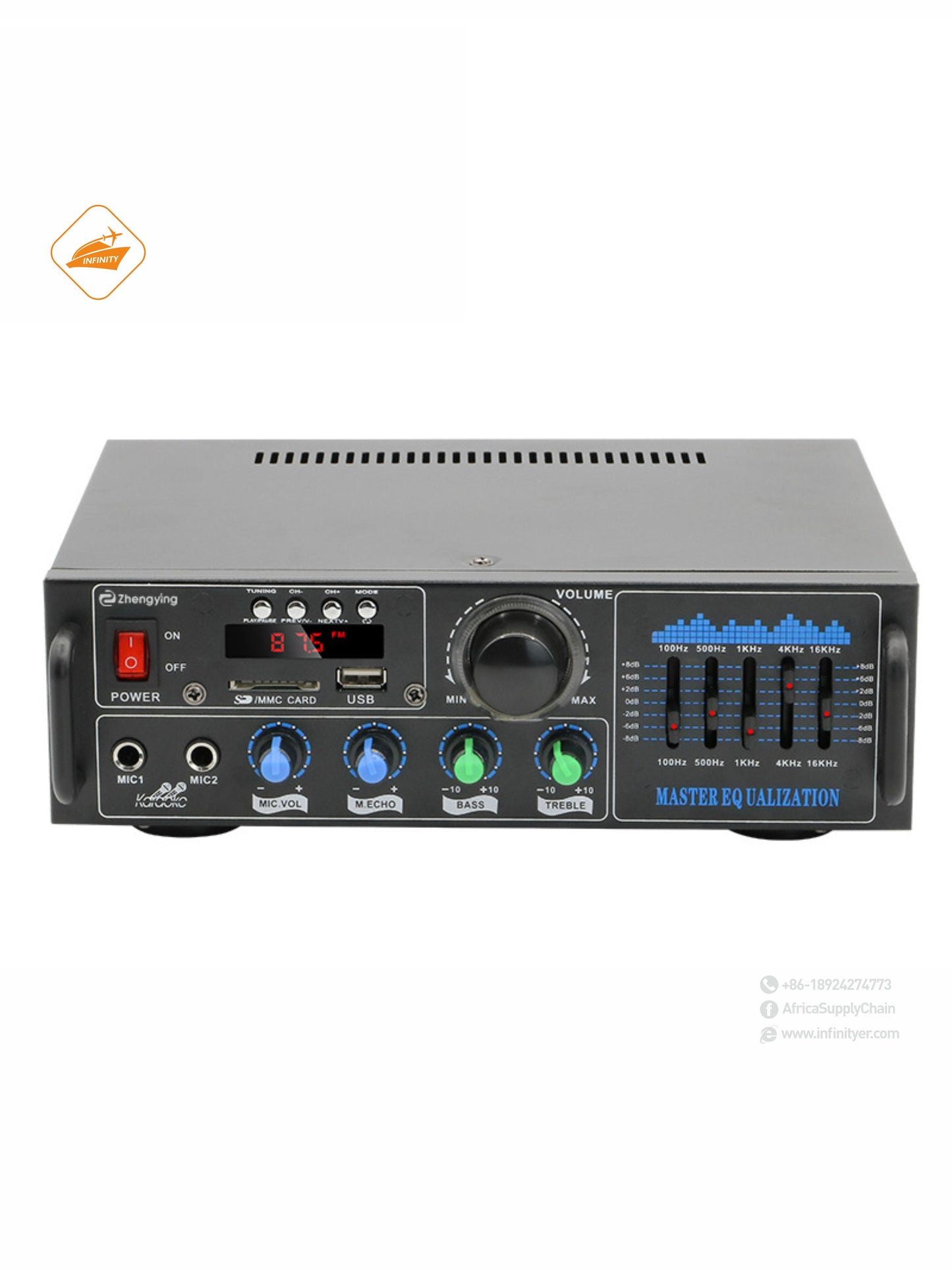 High power Bluetooth power player U disk card radio audio amplifier K song power amplifier public address system