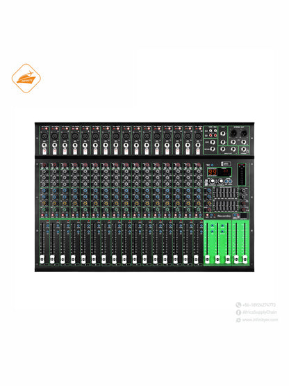 GAX-PK16 New PK series mixer with 99DSP dual 7-segment equalizer USB BT 16 channel stage KTV professional audio mixer