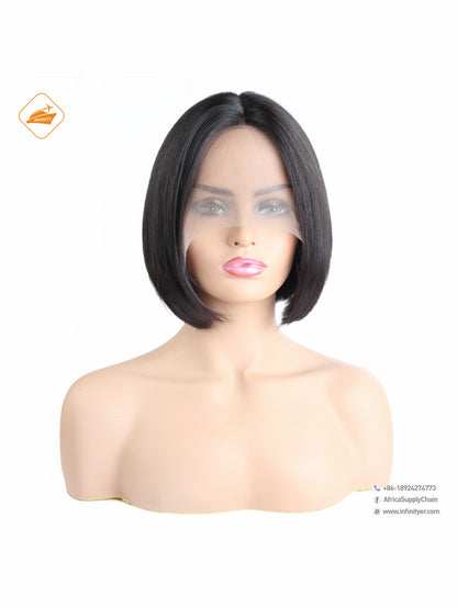 Straight Short Bob 13x4 Lace Front Human Hair Wig