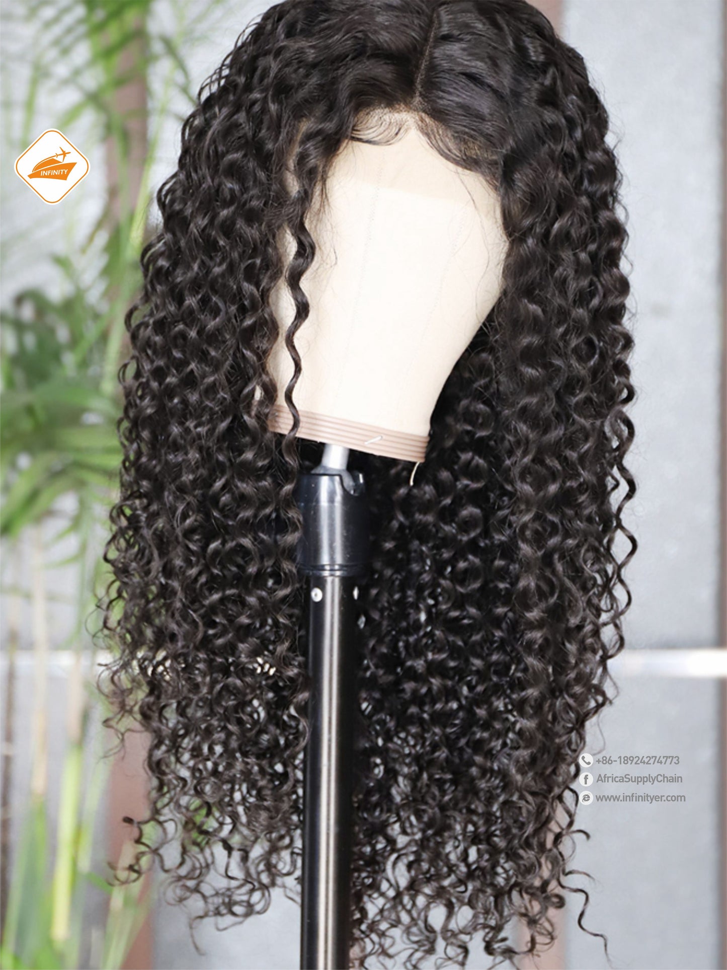 lace wig 13*4  自然色  curly