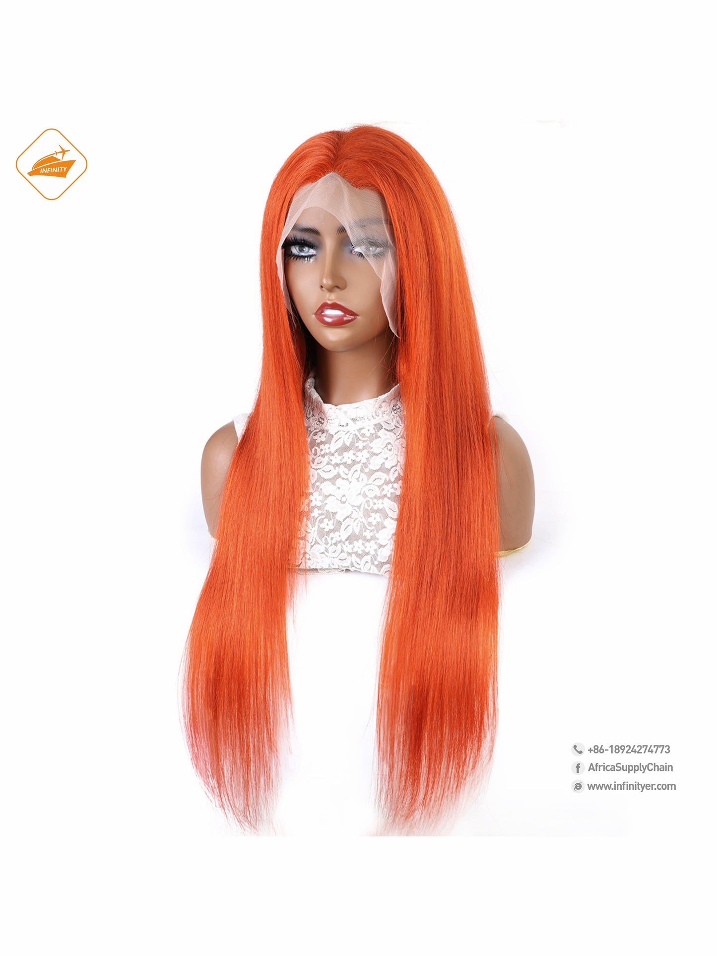 lace wig 13*4  新款色发Ginger直条-350