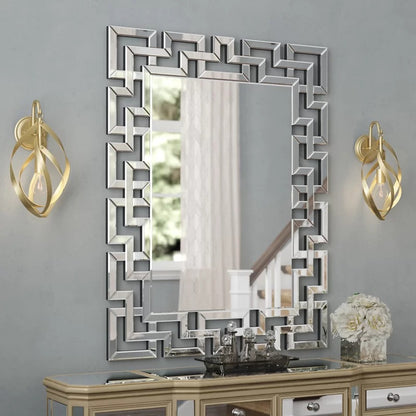 rectangle shape decent wall mirror