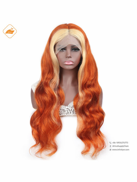 lace wig 13*4  新款色发 Ginger挑染613-body