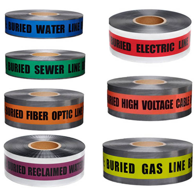 Custom Underground Detectable Warning Tape Detection Tape Printable Caution Tape