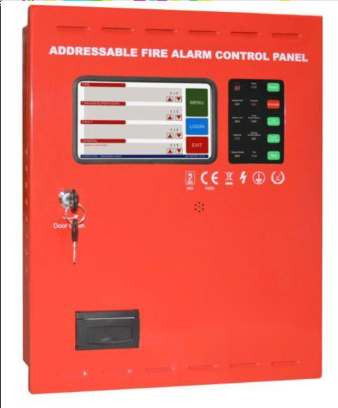 Addressable fire alarm control panel with printer 2 Loops 120 Zones 1loop -250points