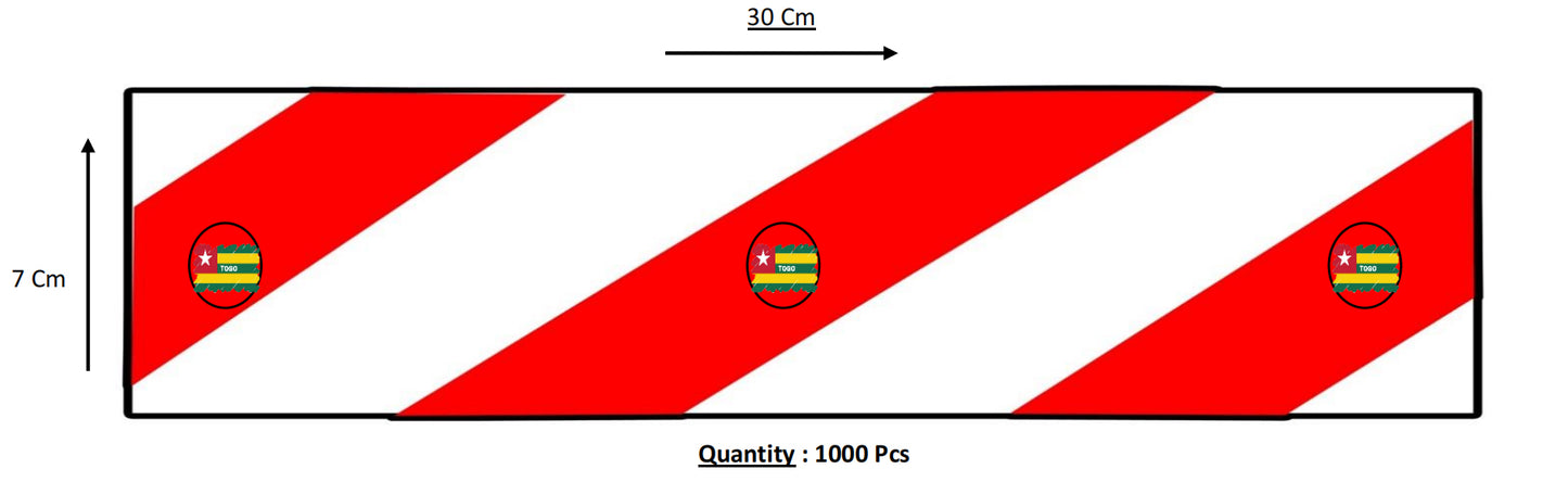 Ordinary reflective strip (A set of 3 models)