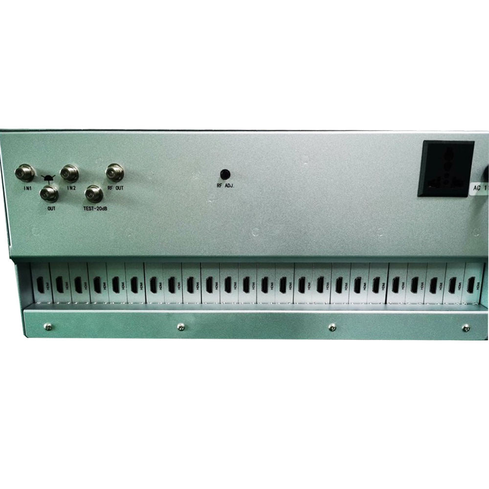 CATV Modulator 24 channel 24 in 1 Agile Fixed CH3 CH2 RF Converter PAK NTSC Analog Sistem logo 24x1