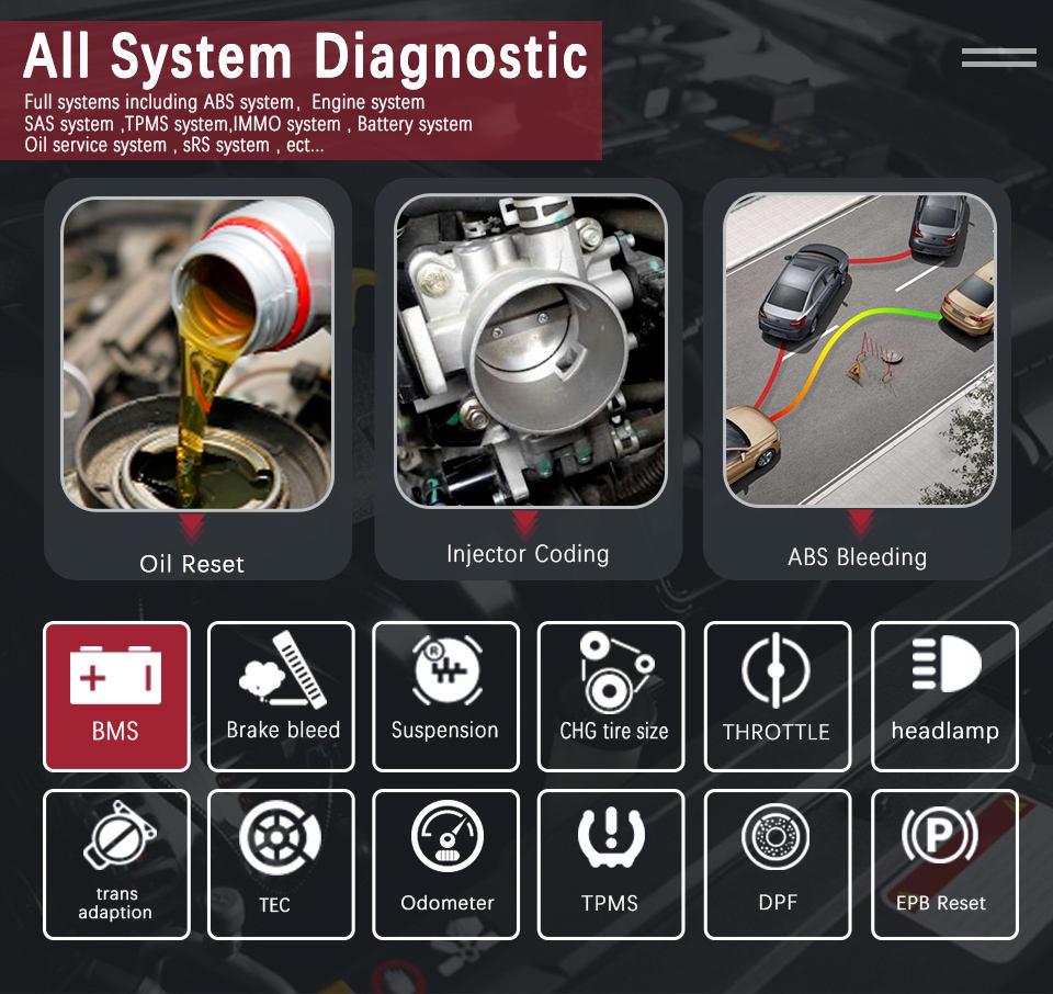 Car Automotive Diagnostic Tool XTOOL Diagnostic Tool with 26+ Reset Functions Active Test