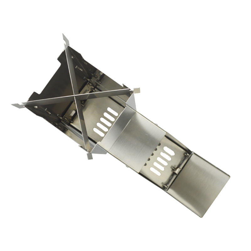 Stainless Steel Rocket Stove Outdoor Foldable Wood Stove Picnic Stove