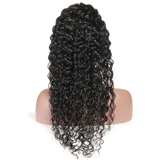 4*4 Closure Human Hair Lace Wig Raw Brazilian Human Hair Water  Wave for Black Women