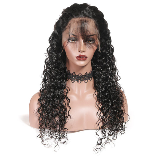 4*4 Closure Human Hair Lace Wig Raw Brazilian Human Hair Water  Wave for Black Women
