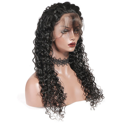 4*4 Closure Human Hair Lace Wig Raw Brazilian Human Hair Water  Wave for Black Women