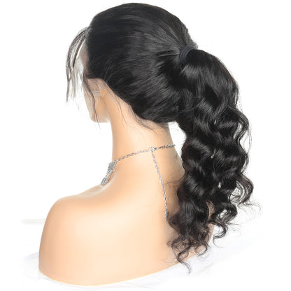 4*4 Closure Human Hair Lace Wig Raw Brazilian Human Hair Loose Deep Wave for Black Women