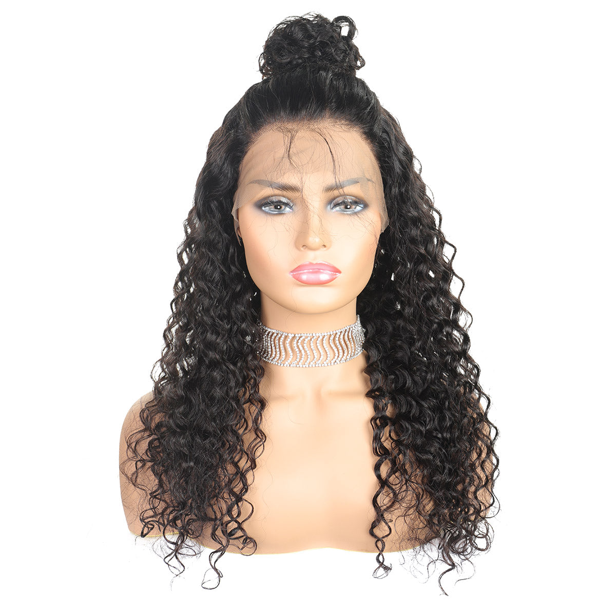 4*4 Closure Human Hair Lace Wig Raw Brazilian Human Hair Deep Wave for Black Women