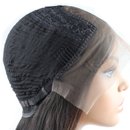 4*4 Closure Human Hair Lace Wig Raw Brazilian Human Hair  Kinky Curly for Black Women