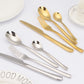 Thick Moonlight Stainless Steel Knife Fork Spoon Western Steak Knife Fork Coffee Spoon Set