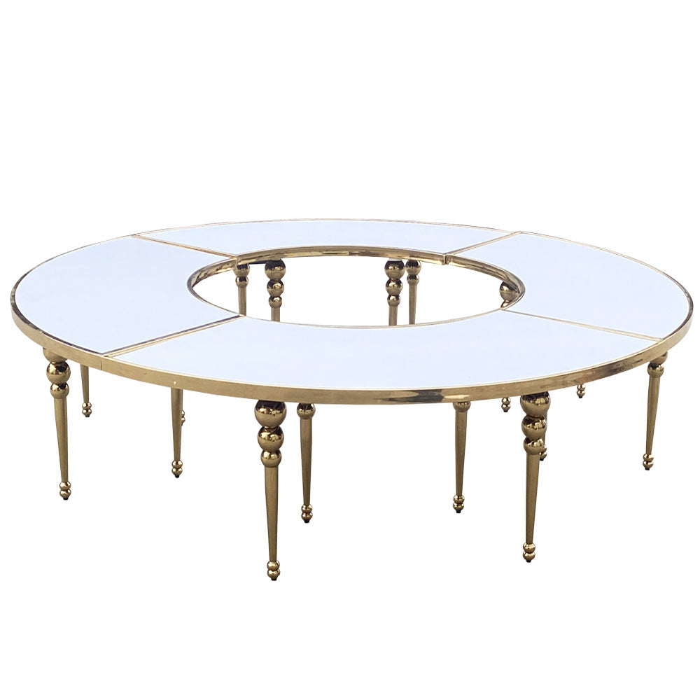 Banquet Large Round Table Dining Table Hotel Wedding Stainless Steel Wedding Furniture