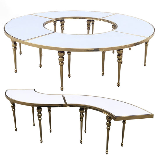 Banquet Large Round Table Dining Table Hotel Wedding Stainless Steel Wedding Furniture